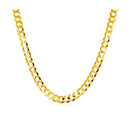 3.6mm 14k Yellow Gold Solid Curb Chain