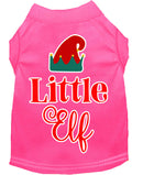 Christmas Pet Dog & Cat Shirt Screen Printed, "Little Elf"