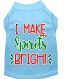 Christmas Pet Dog & Cat Shirt Screen Printed, "I Make Spirits Bright"