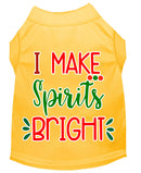 Christmas Pet Dog & Cat Shirt Screen Printed, "I Make Spirits Bright"