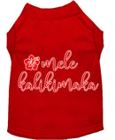 Christmas Pet Dog & Cat Shirt Screen Printed, "Mele Kalikimaka"