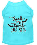 Halloween Pet Dog & Cat Shirt Screen Printed, "Trick Or Treat Yo' Self"