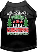 Christmas Pet Dog & Cat Shirt Screen Printed, "Have Yourself A Furry Little Christmas"