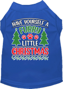 Christmas Pet Dog & Cat Shirt Screen Printed, "Have Yourself A Furry Little Christmas"