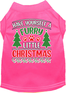 Christmas Pet Dog & Cat Shirt Screen Printed, "Have Yourself A Furry Little Christmas"