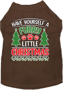 Christmas Pet Dog & Cat Shirt Screen Printed, "Have Yourself A Furry Little Christmas"