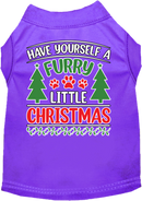 Christmas Pet Dog & Cat Shirt Screen Printed, "Have Yourself A Furry Little Christmas"