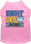 Hanukkah Pet Dog and Cat Shirt Screen Printed, "Eight Crazy Nights"