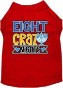 Hanukkah Pet Dog and Cat Shirt Screen Printed, "Eight Crazy Nights"