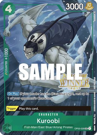Kuroobi (Offline Regional 2023) [Winner] (OP03-026) - One Piece Promotion Cards Foil