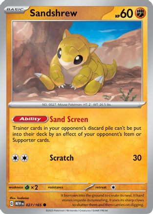 Sandshrew 027/165 - SV Scarlet & Violet 151