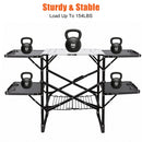 Folding Camping Kitchen Table with Heat-Resistant Top