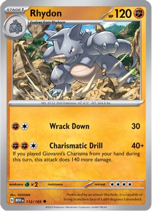 Rhydon 112/165 - SV Scarlet & Violet 151