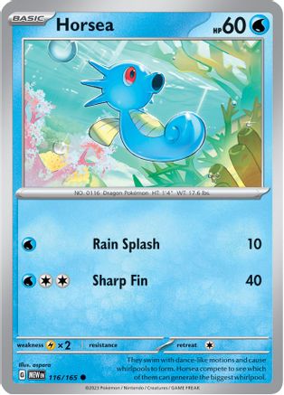 Horsea 116/165 - SV Scarlet & Violet 151 Reverse Holofoil