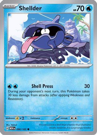 Shellder 090/165 - SV Scarlet & Violet 151 Reverse Holofoil