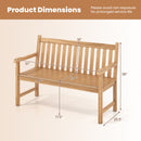 62inch Teak Outdoor Porch Bench 3