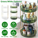 3 Tier Rotating Makeup Organizer 360¡ Spinning Perfume Cosmetic Storage Tray 55LBS Load Countertop Shelves for Lotion Lipstick