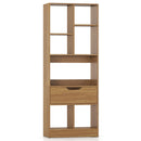 51inch Tall Freestanding Bookcase with Drawer 7-Cube Storage Organizer