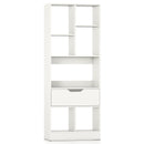 51inch Tall Freestanding Bookcase with Drawer 7-Cube Storage Organizer