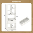 51inch Tall Freestanding Bookcase with Drawer 7-Cube Storage Organizer