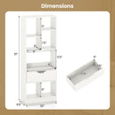 51inch Tall Freestanding Bookcase with Drawer 7-Cube Storage Organizer