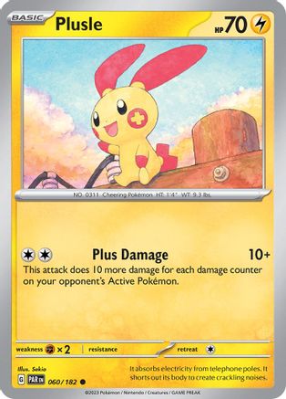Plusle 060/182 - SV04 Paradox Rift Reverse Holofoil