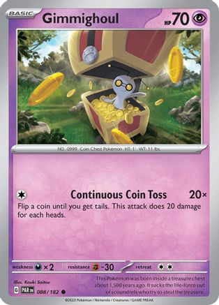 Gimmighoul 088/182 - SV04 Paradox Rift Reverse Holofoil