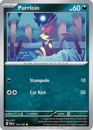 Purrloin 114/182 - SV04 Paradox Rift Reverse Holofoil