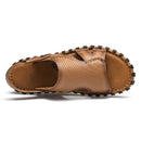Leather Casual Outdoor Beach Thick-soled Slippers