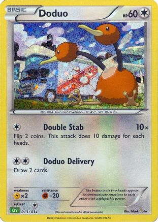 Doduo 013/034 - Trading Card Game Classic Holofoil