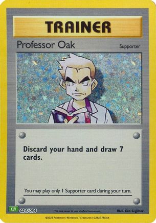 Professor Oak (CLV) 024/034 - Trading Card Game Classic Holofoil