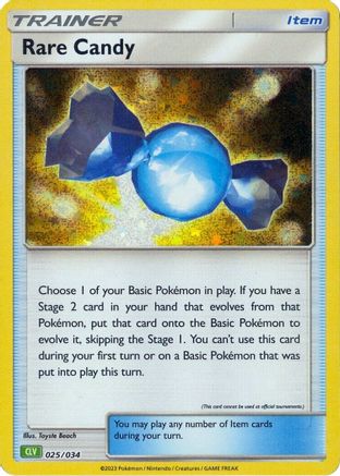 Rare Candy (CLV) 025/034 - Trading Card Game Classic Holofoil