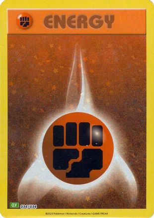 Basic Fighting Energy 034/034 - Trading Card Game Classic Holofoil