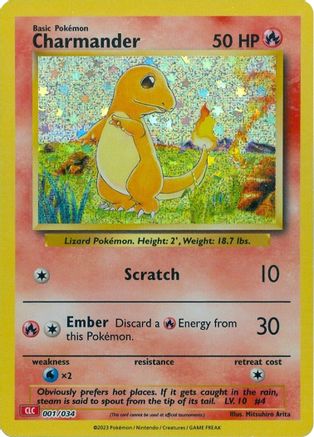 Charmander 001/034 - Trading Card Game Classic Holofoil