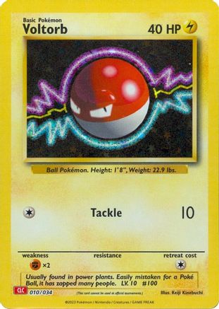 Voltorb 010/034 - Trading Card Game Classic Holofoil