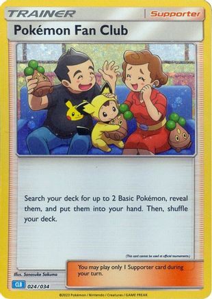 Pokemon Fan Club (CLB) 024/034 - Trading Card Game Classic Holofoil