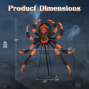 52 Inch Halloween Spider Decoration with 16 Flickering Warm White LEDs