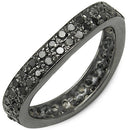 1.11 Carat Genuine Black Diamond .925 Sterling Silver Ring