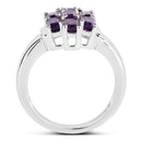 2.80 Carat Genuine Amethyst .925 Sterling Silver Ring