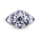 2.07 Carat Genuine Tanzanite .925 Sterling Silver Ring