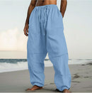 Beach Straight-leg Plain Color Daily Pants