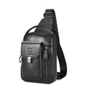 Mens Cowhide Shoulder Crossbody Bag