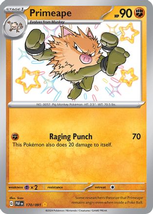 Primeape 170/091 - SV Paldean Fates Holofoil