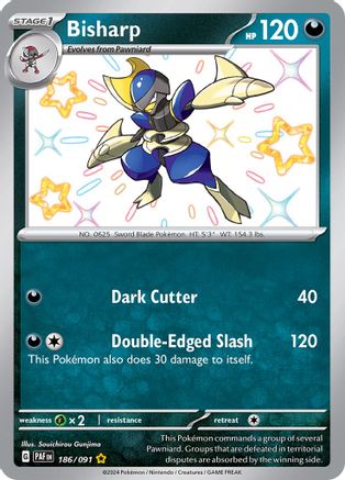 Bisharp 186/091 - SV Paldean Fates Holofoil