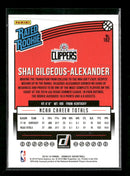 2018-19 Donruss Shai Gilgeous-Alexander Rookie #162