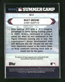 2021 Bowman Chrome 2020 Summer Camp Autographs Riley Greene #/100 Auto #SC-5