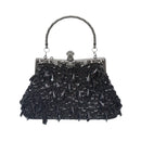 Acrylic Tassel-beaded Handbag With A Coin Purse Closure