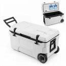 53 Quart Rolling Cooler with Wheels and Fish Ruler