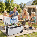 53 Quart Rolling Cooler with Wheels and Fish Ruler