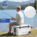 53 Quart Rolling Cooler with Wheels and Fish Ruler
